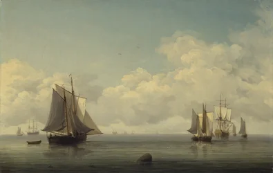 Bateaux de pêche par une mer calme